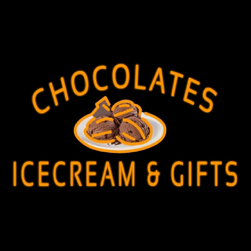 Chocolate Ice Cream And Gifts Neonkyltti