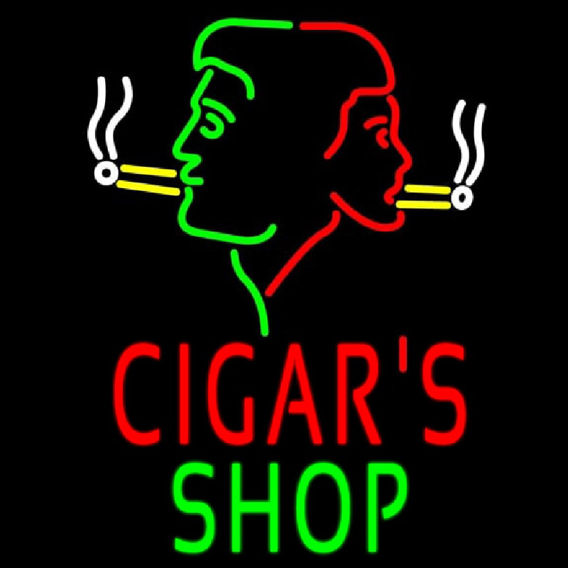 Cigars Shop With Logo Neonkyltti