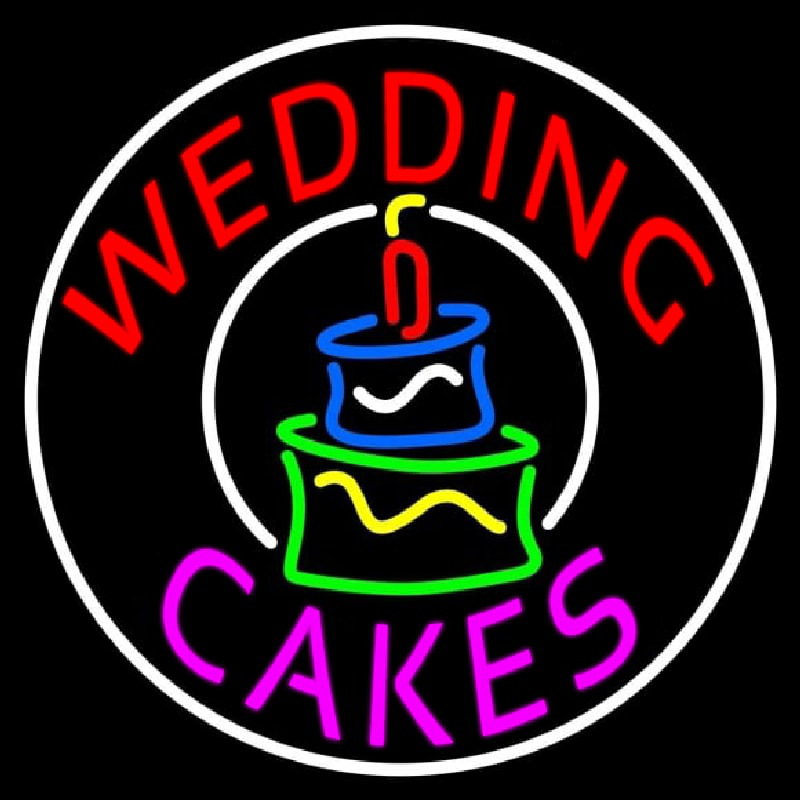 Circle Wedding Cakes Neonkyltti