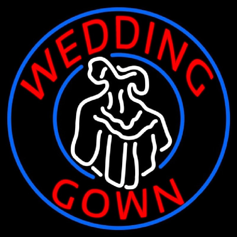 Circle Wedding Gown Logo Neonkyltti