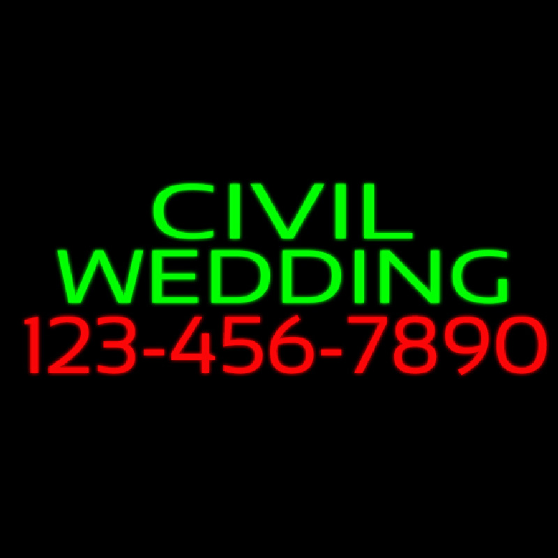 Civil Wedding With Phone Number Neonkyltti