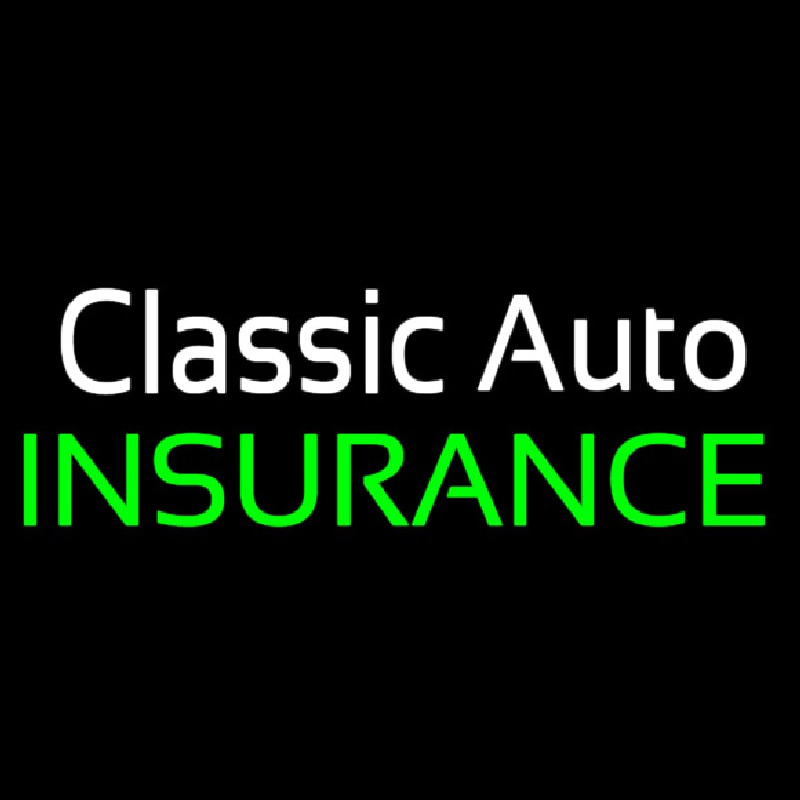 Classic Auto Insurance Neonkyltti