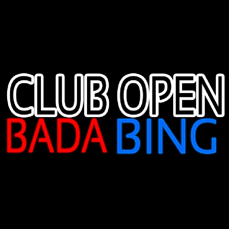 Club Open Bada Bing Neonkyltti