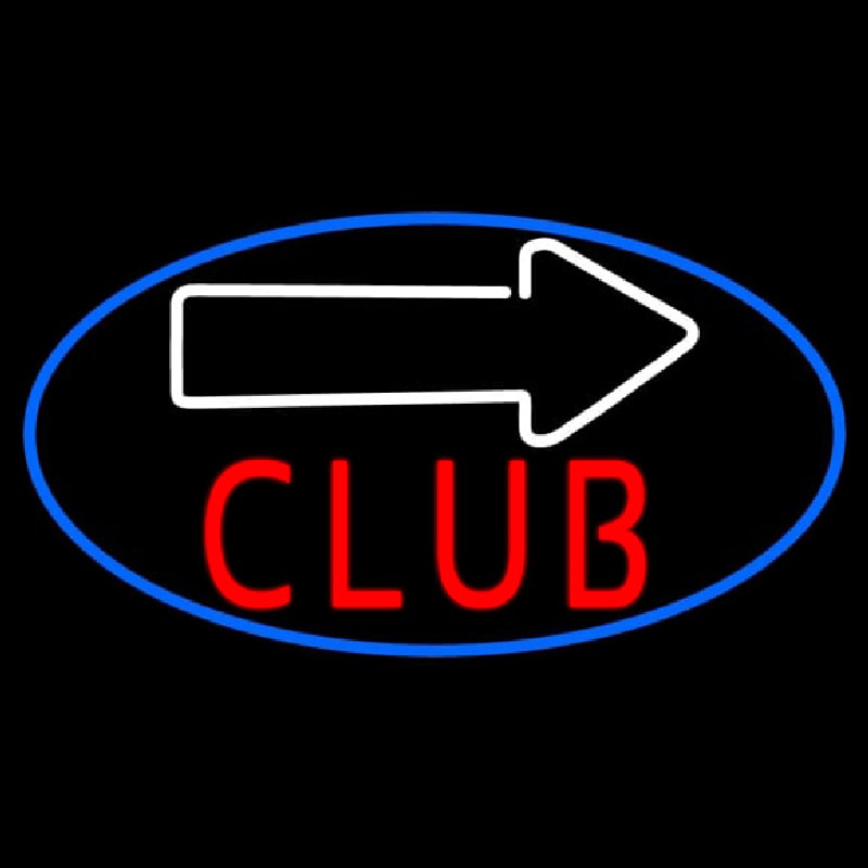 Club With Arrow Neonkyltti