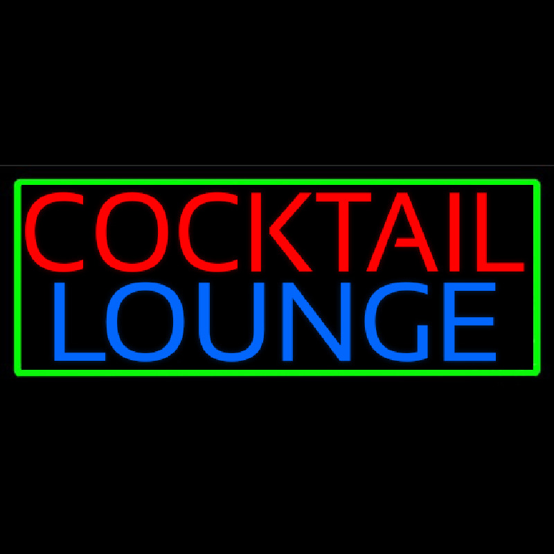 Cocktail Lounge With Green Border Neonkyltti