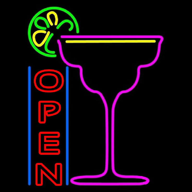 Cocktails Bar Open Neonkyltti