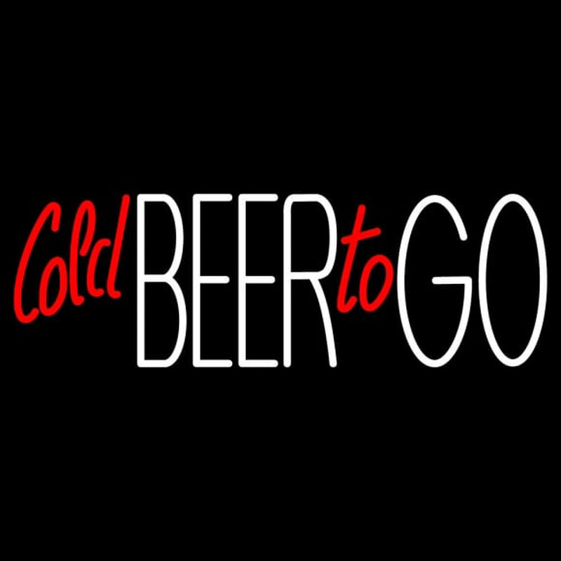 Cold Beer To Go Neonkyltti