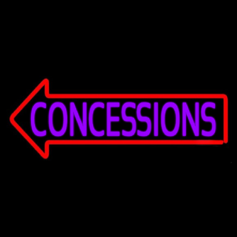 Concessions With Red Arrow Neonkyltti
