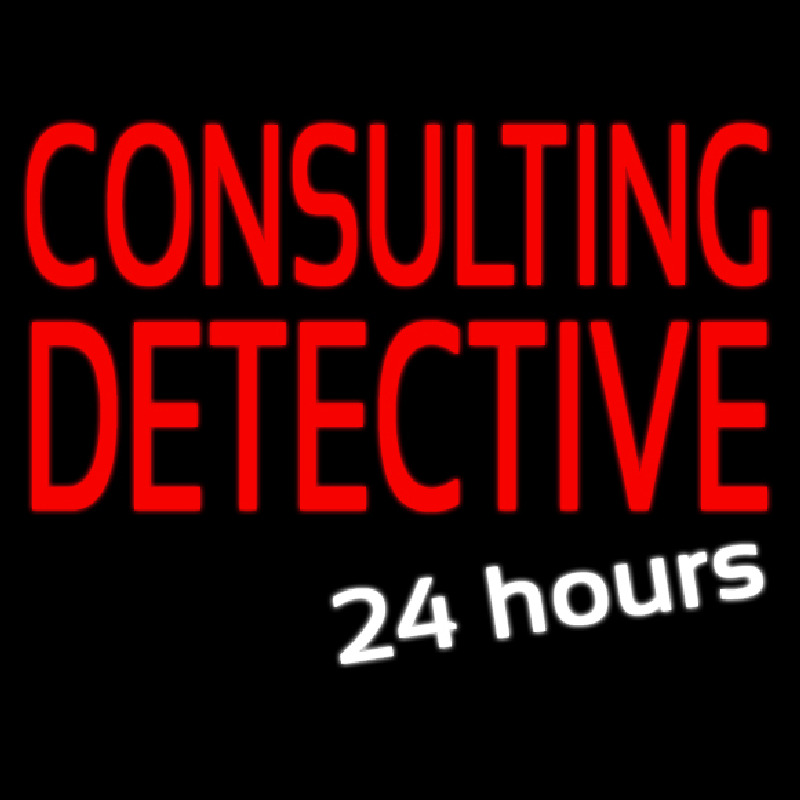 Consulting Detective 24 Hours Neonkyltti