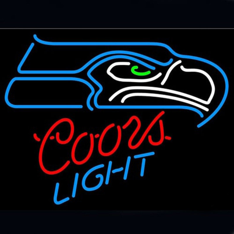 Coors  Seattle Seahawks Olut Baari Avoinna Neonkyltti