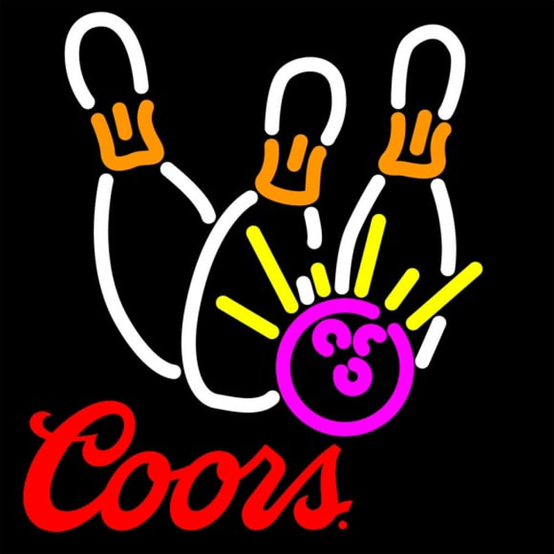 Coors Bowling Neon White Pink Neonkyltti