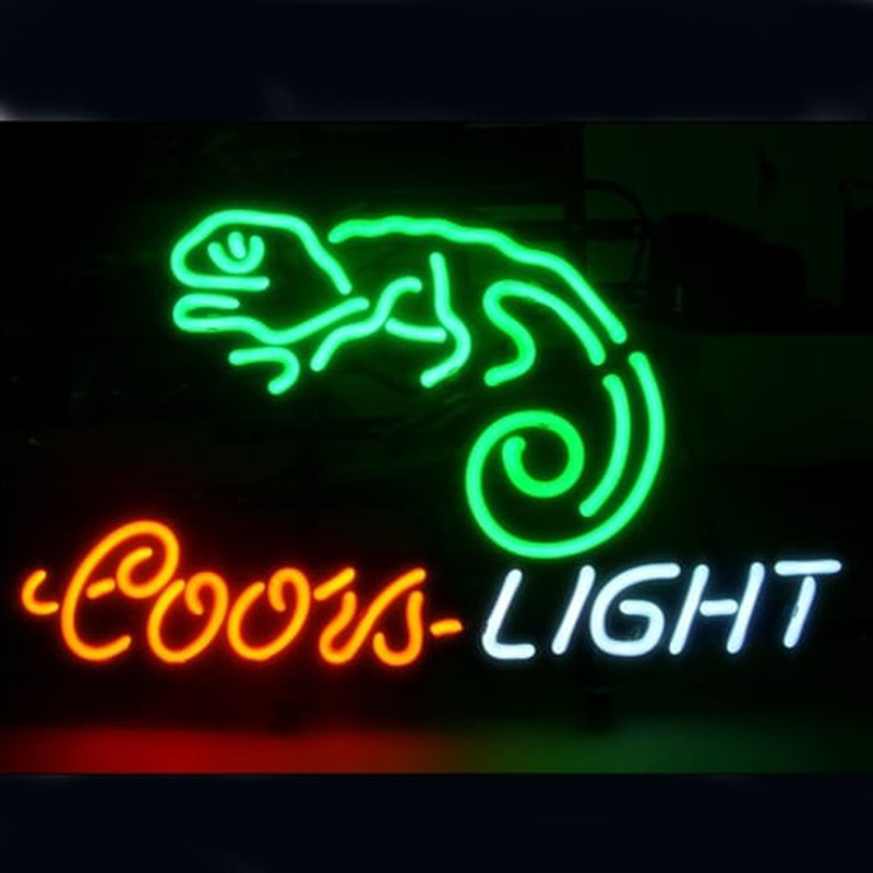 Coors Chameleon Olut Baari Avoinna Neonkyltti