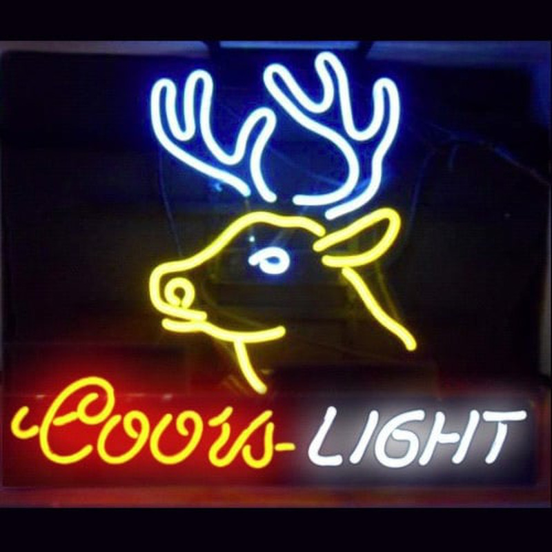 Coors Deer Olut Baari Avoinna Neonkyltti