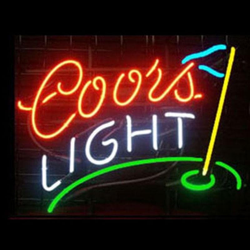 Coors Golf Olut Baari Avoinna Neonkyltti