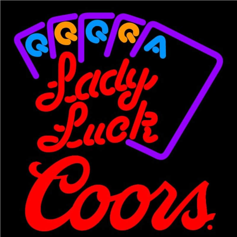 Coors Lady Luck Series Neonkyltti