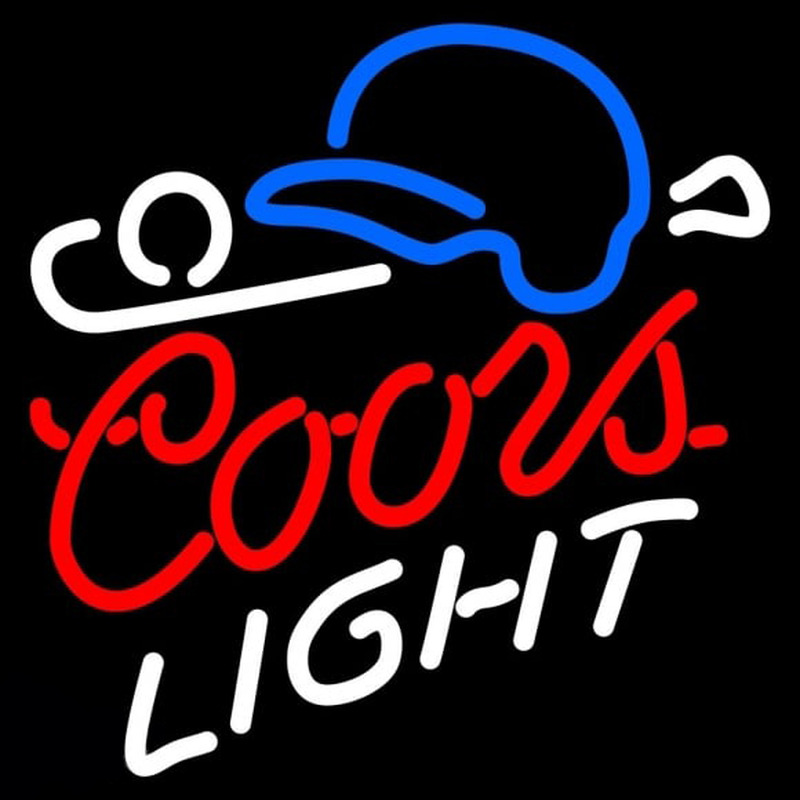 Coors Light Baseball Beer Sign Neonkyltti