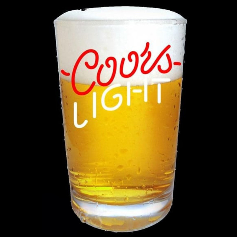 Coors Light Beer Glass Beer Sign Neonkyltti