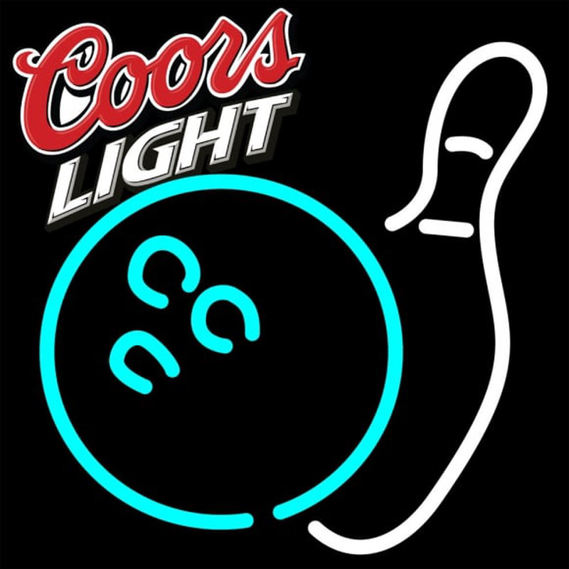 Coors Light Bowling Neon White Sign Neonkyltti