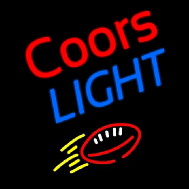 Coors Light Football Beer Neonkyltti