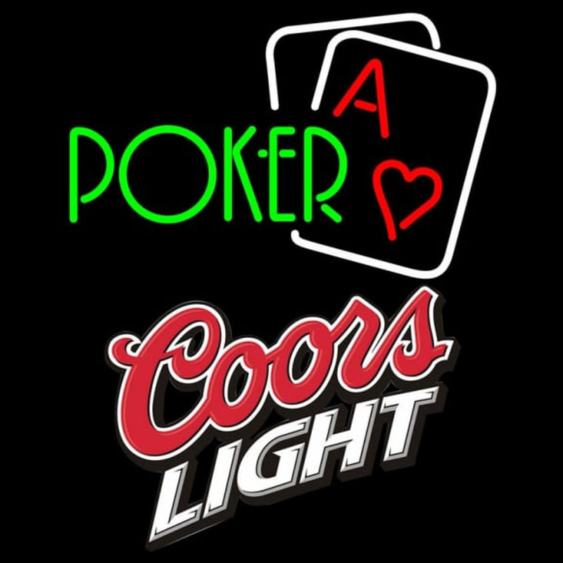 Coors Light Green Poker Neonkyltti