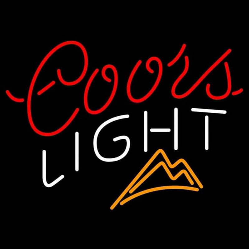 Coors Light Ice Mountains Beer Sign Neonkyltti