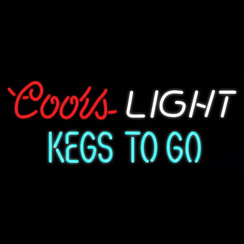 Coors Light Kegs to Go Beer Real Neon Glass Tube Neonkyltti