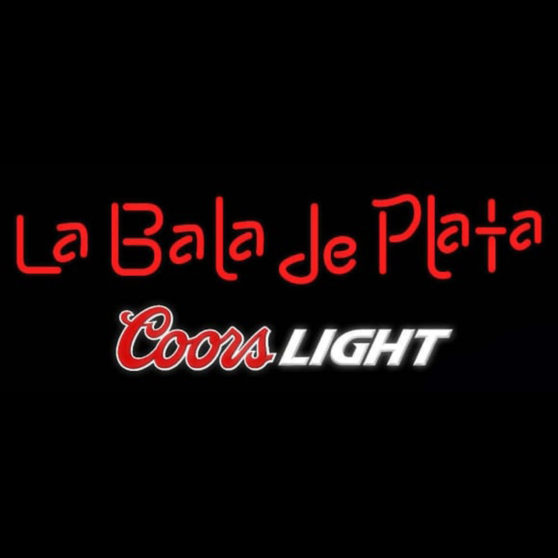 Coors Light La Bala de Plata Beer Real Neon Glass Tube Neonkyltti