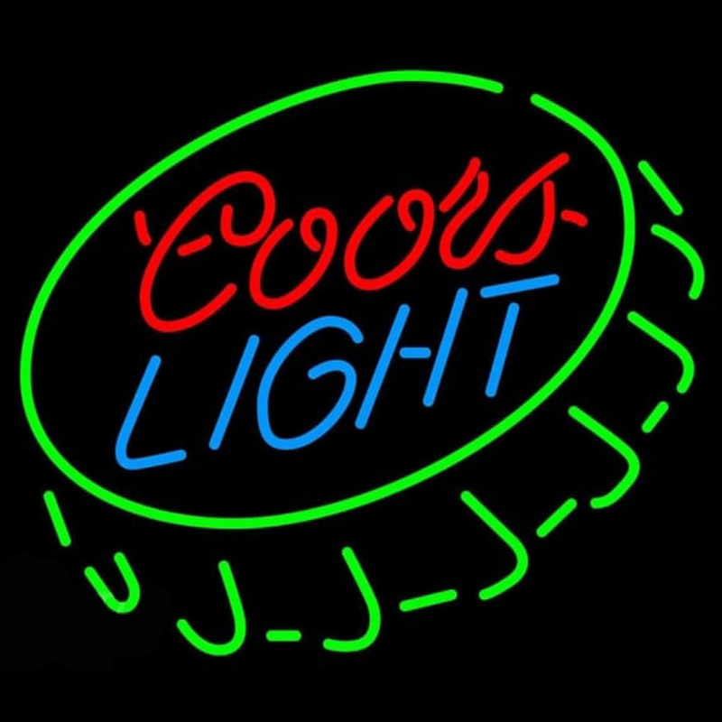 Coors Light Open Bottlecap Beer Sign Neonkyltti