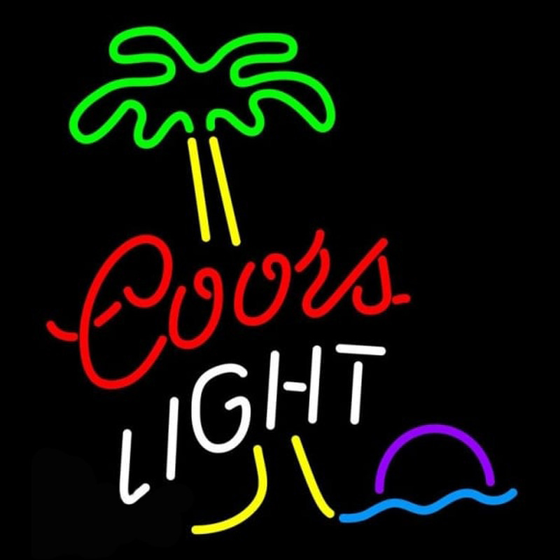 Coors Light Palm Tree Moon Beer Sign Neonkyltti