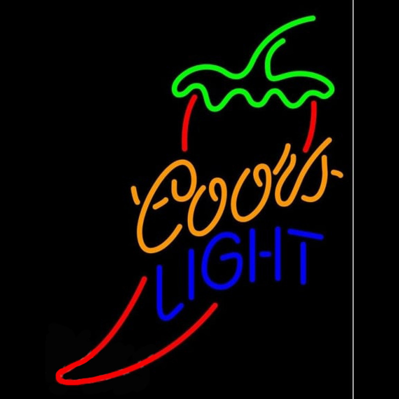 Coors Light Red Chili Pepper Beer Sign Neonkyltti