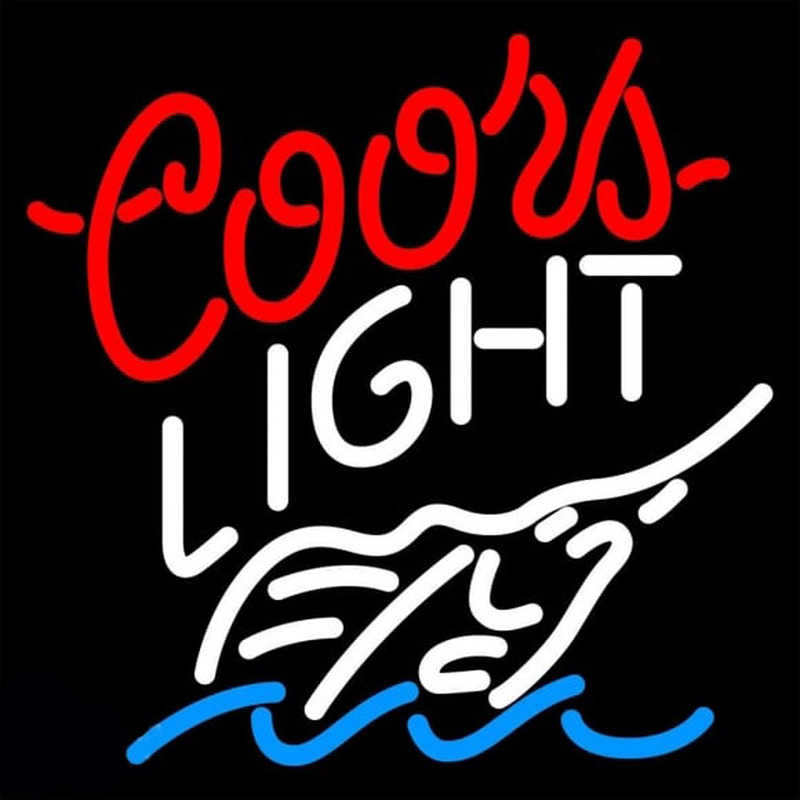 Coors Light Swordfish Beer Sign Neonkyltti