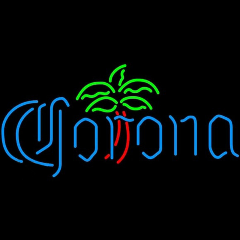 Corona Dominator Palm Tree Beer Sign Neonkyltti