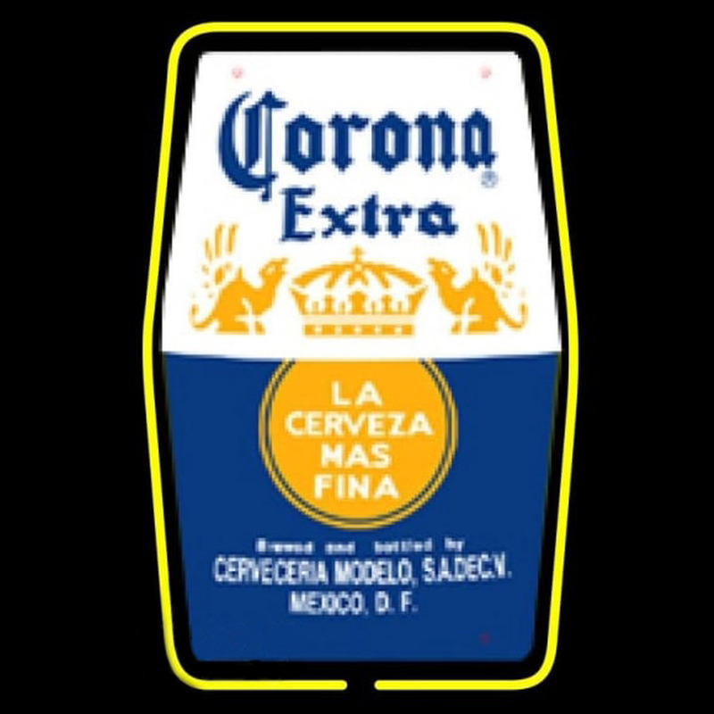 Corona E tra Label Beer Sign Neonkyltti