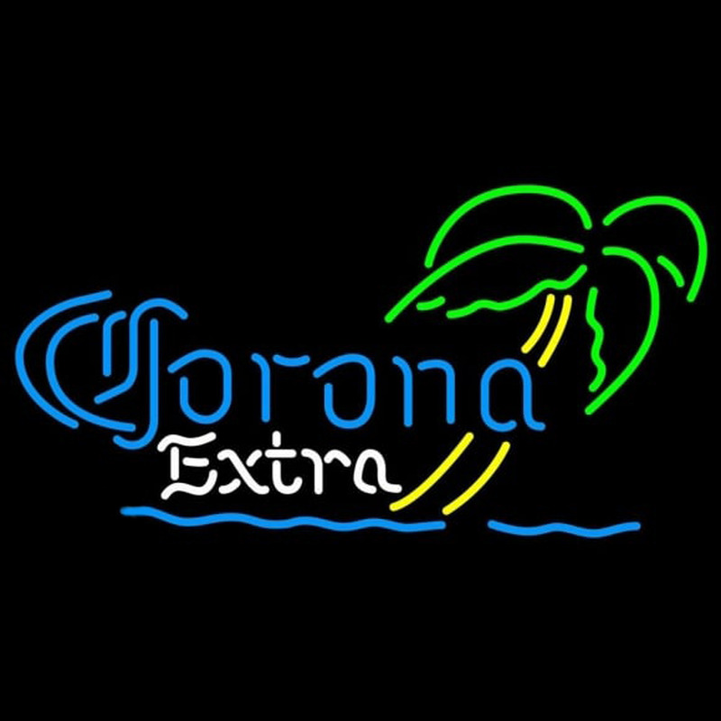 Corona E tra Mini Palm Tree Beer Sign Neonkyltti