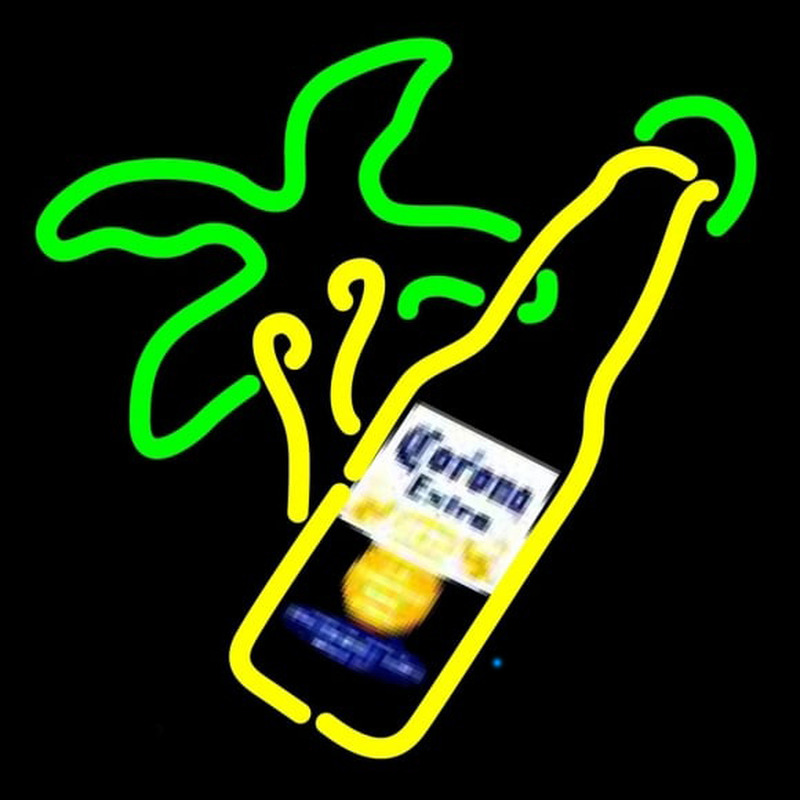 Corona E tra Palm Tree Bottle Beer Sign Neonkyltti