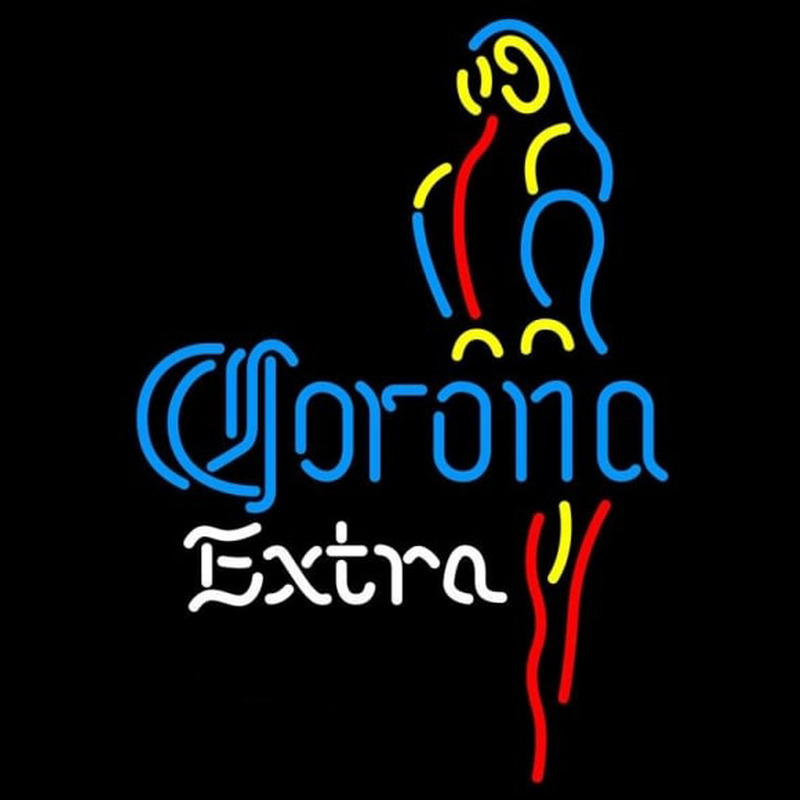 Corona E tra Parrot Beer Sign Neonkyltti