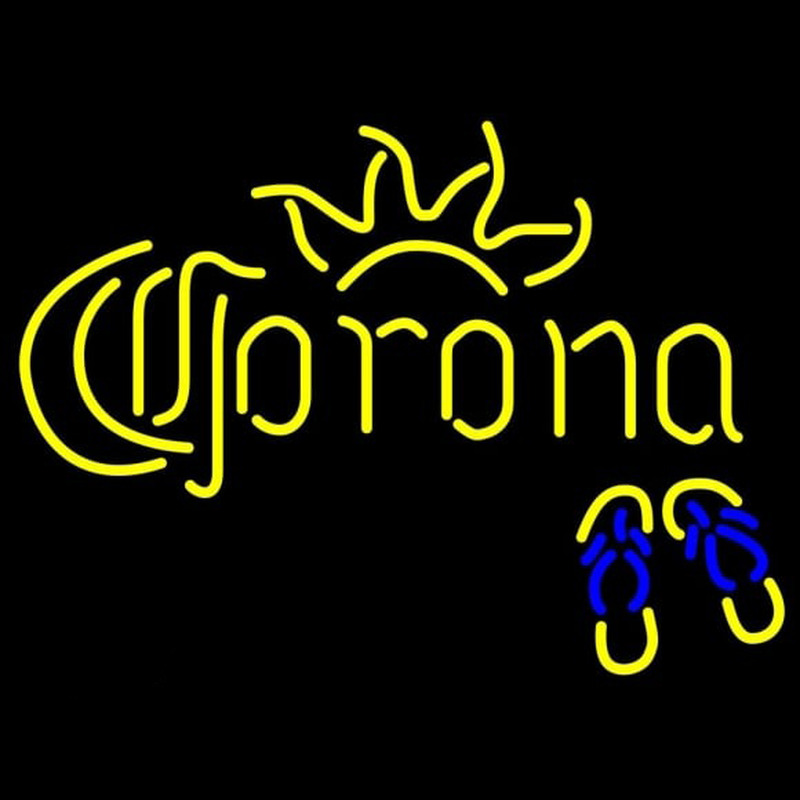 Corona Flip Flops Beer Sign Neonkyltti
