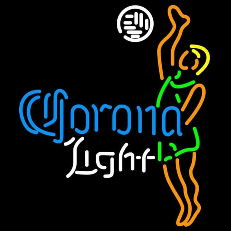 Corona Light Ball Volleyball boy Beer Sign Neonkyltti
