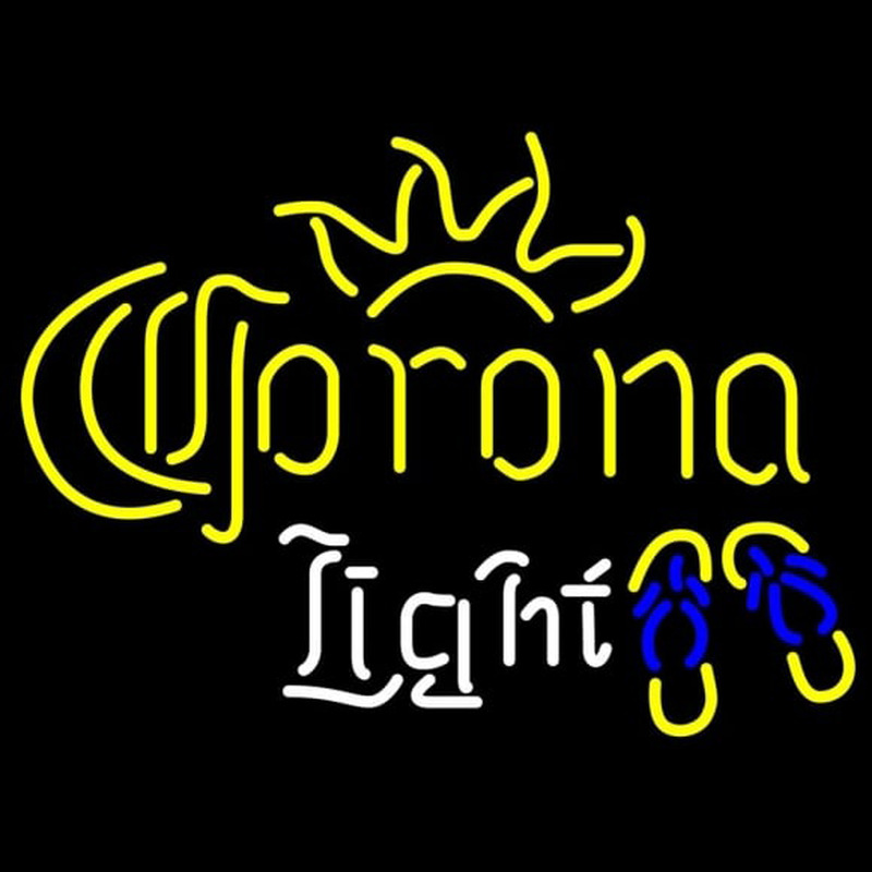 Corona Light Flip Flops Beer Sign Neonkyltti