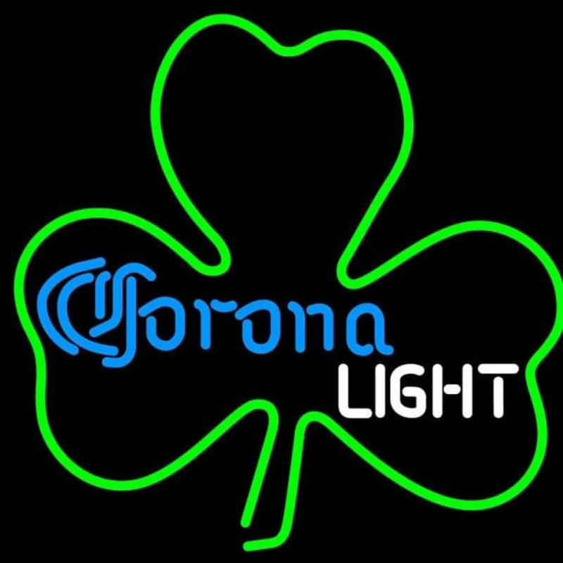 Corona Light Green Clover Beer Sign Neonkyltti