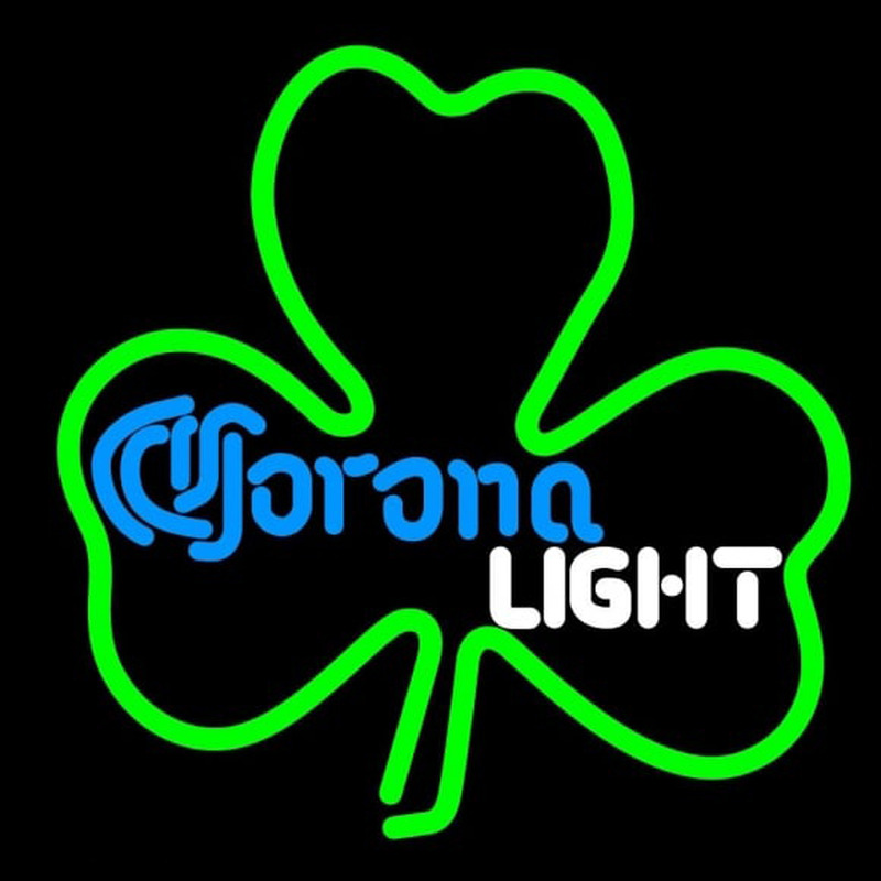 Corona Light Green Clover Beer Sign Neonkyltti