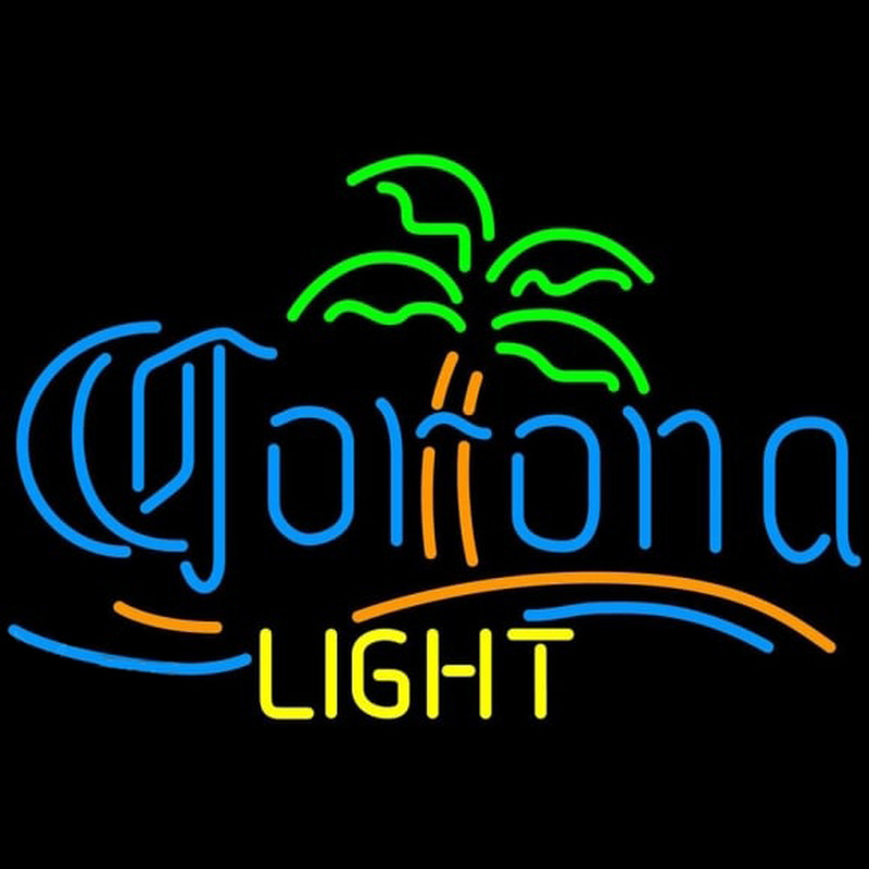 Corona Light Palm Tree Beer Sign Neonkyltti