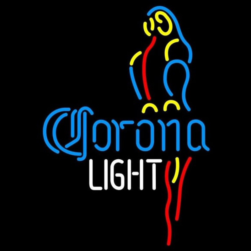 Corona Light Parrot Beer Sign Neonkyltti