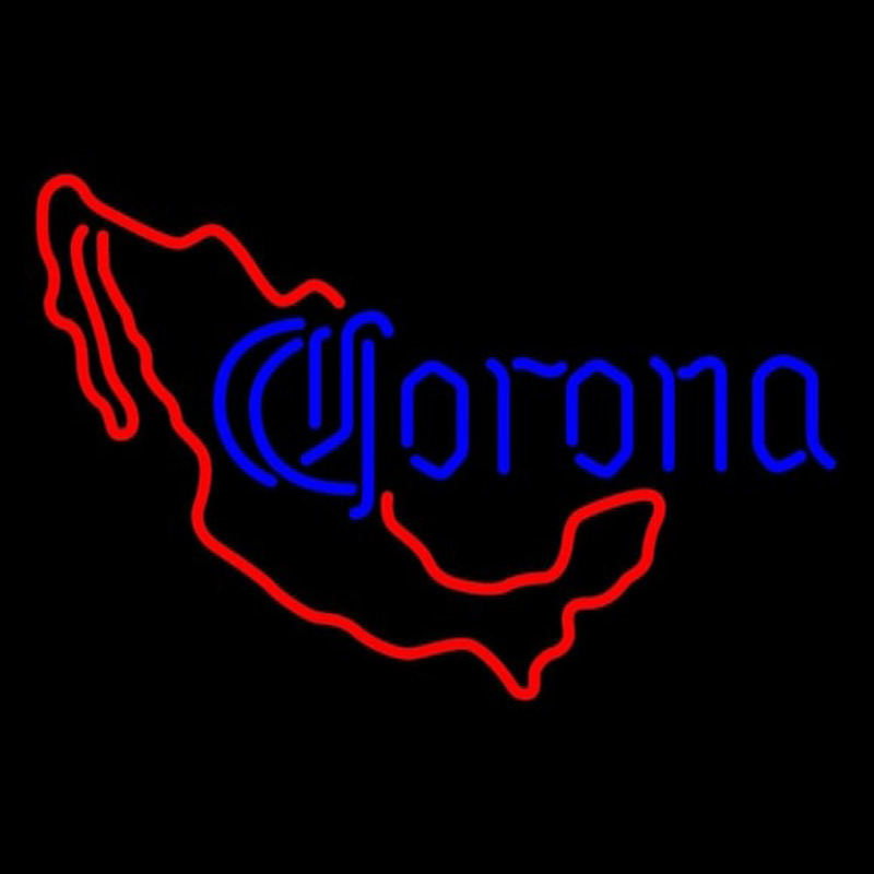 Corona Me ico Red Map Beer Sign Neonkyltti