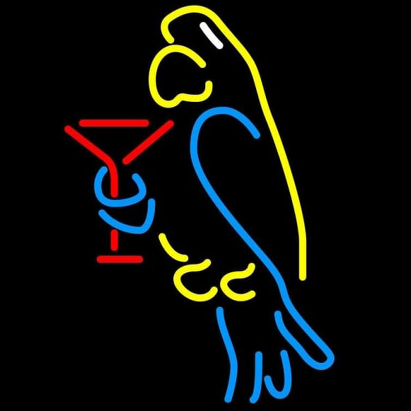 Corona Parrot Martini Glass Beer Sign Neonkyltti
