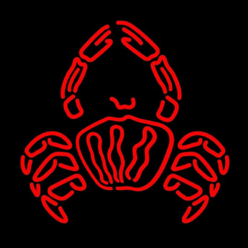 Crab Logo Red Neonkyltti