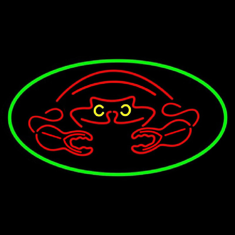 Crab Red Logo Neonkyltti