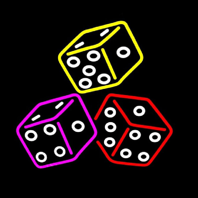 Craps Dise 1 Neonkyltti