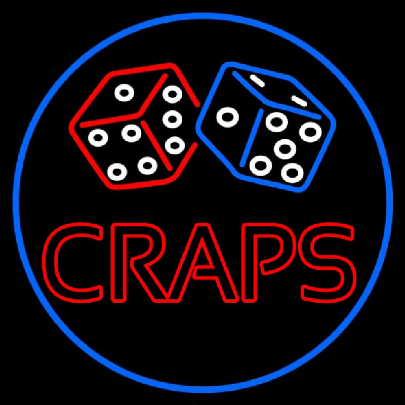 Craps Dise Neonkyltti