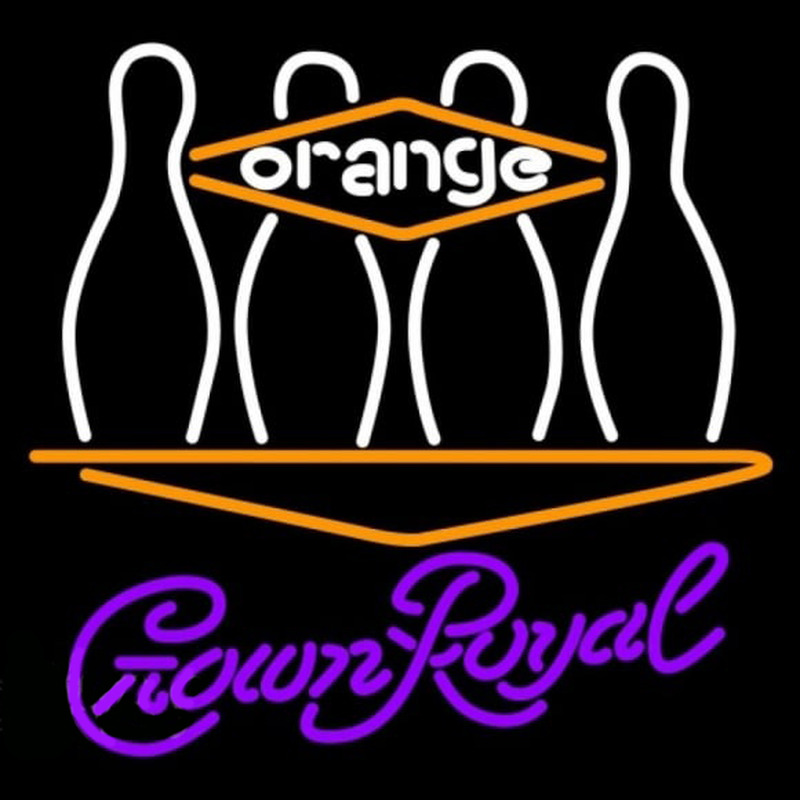 Crown Royal Bowling Orange Beer Sign Neonkyltti